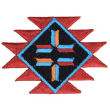 Southwest Design Applique Patch - Embroidered Native American Indian Badge 2-1/8" (Iron On)
