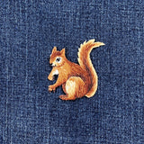 Squirrel Applique Patch - Embroidered Wildlife Animal Badge 1.75" (Iron On)