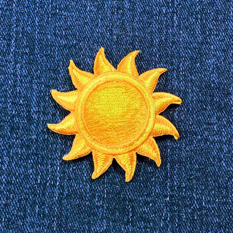 Sun Applique Patch - Embroidered Star Solar Space Badge 1-7/8" (Iron On)