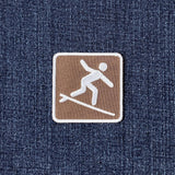 Surfing Patch - Embroidered Surfboard Beach Sign Badge 2" (Iron On)