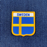 Sweden Patch - Embroidered Flag Shield Badge 2.75" (Iron Or Sew On)