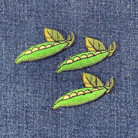 Sweet Peas Applique Patch - Embroidered Farm & Garden Badge 1.75" (Iron On)