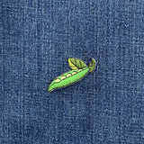sweet peas patch on a denim background