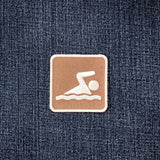 Swimming Patch - Embroidered Lake Swim Area & Pool Sign Badge 2" (Iron On)
