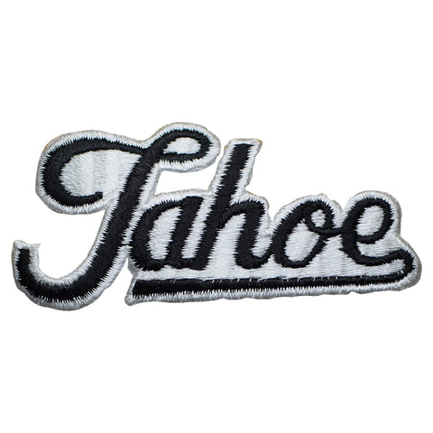 Vintage Lake Tahoe Patch - Black & White California Nevada 3-7/8" (Sew On)