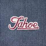 Vintage Lake Tahoe Patch - Embroidered Maroon California Nevada Badge 3-7/8" (Sew on)