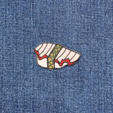 Tako Sushi Applique Patch - Octopus Rice Seaweed Food Embroidered Badge 1.75" (Iron On)