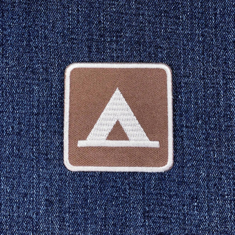 Camping Patch - Embroidered Tent Activity Sign Badge 2" (Iron On)