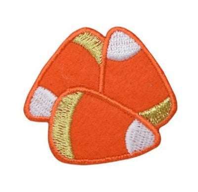 Candy Corn Applique Patch - Halloween Treat Badge 1-3/4" (Iron on)