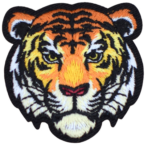 Tiger Applique Patch - Feline Kitty Big Cat Zookeeper Badge 2" (Iron or Sew On)