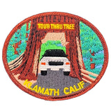Klamath Tour Thru Tree Patch - California Redwoods Embroidered Badge 3.5" (Iron On)