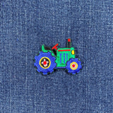 Tractor Applique Patch - Embroidered Farm Equipment Harvest Badge 2" (Iron On)