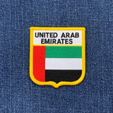 United Arab Emirates flag patch on a denim background