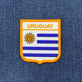 Uruguay Patch - Embroidered Flag Shield Badge 2.75" (Iron On)