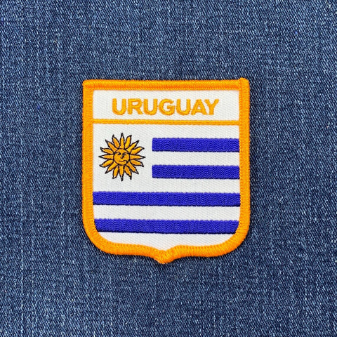 Uruguay Patch - Embroidered Flag Shield Badge 2.75" (Iron On)