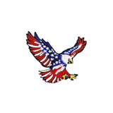 Eagle with American flag design on a white background