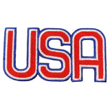 USA Letters Applique Patch - United States of America Embroidered Badge 3-1/8" (Iron On)