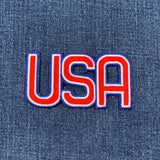 USA Letters Applique Patch - United States of America Embroidered Badge 3-1/8" (Iron On)