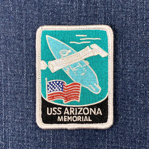 USS Arizona Patch - Embroidered US Navy Battleship Pearl Harbor Hawaii Badge 2-7/8" (Iron On)