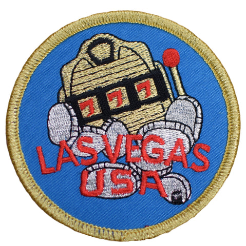 Las Vegas USA Patch - Nevada Gaming Slot Machine Gambling Badge 3" (Iron on)