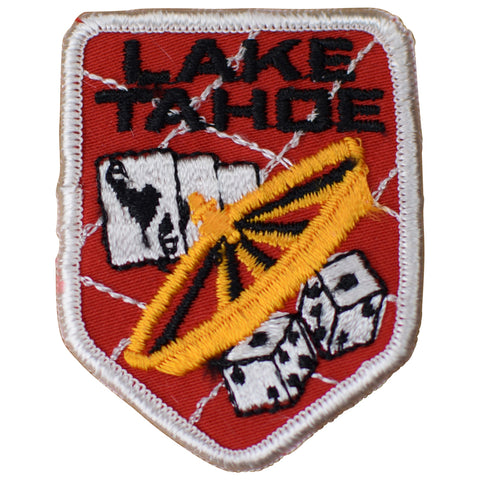 Vintage Lake Tahoe Patch - Gambling Casino Dice Roulette Nevada 2.75" (Sew on)