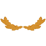 Distressed Scrambled Eggs Patch Set Yellow Captain Embroidered Oak Leaves Badges