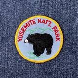 Vintage Yosemite Patch - Embroidered Black Bear & California National Park Badge 3" (Sew On)