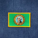 Washington Patch - Embroidered Flag Badge 3.25" (Iron On)