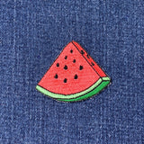 Watermelon Applique Patch - Summer Food Fruit Melon BBQ Tailgate Embroidered Badge 2" (Iron On)