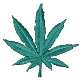 Marijuana Leaf Applique Patch - Cannabis Pot Weed Embroidered Badge 2.75" (Iron On)