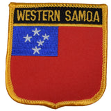 Patch with 'Western Samoa' text and red background