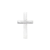White cross patch on a white background