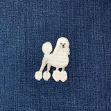Poodle Applique Patch - Embroidered Groomed Pet Dog Badge 2-1/2" (Iron On)