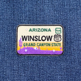 Winslow Arizona Patch - Embroidered Route 66 License Plate Grand Canyon Badge 2.75" (Iron On)