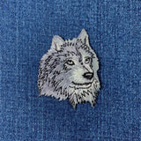 Wolf Head Applique Patch - Embroidered Wild Animal Badge 2.25" (Iron On)