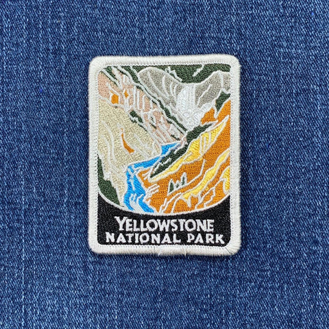Yellowstone National Park Patch - Embroidered Wyoming Badge 2-7/8" (Iron On)