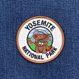 Yosemite Bear Cub Patch - California National Park Half Dome Embroidered Badge 3" (Iron Or Sew On)