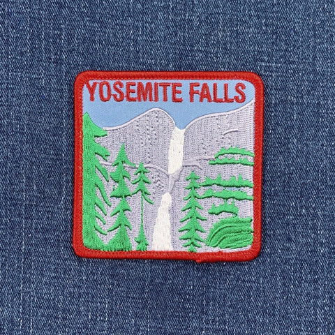 Yosemite Falls Patch - Embroidered California National Park Hiking Waterfall Badge 3" (Iron Or Sew On)