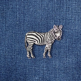 Zebra Applique Patch - Embroidered Safari Animal Badge 2.5" (Iron On)