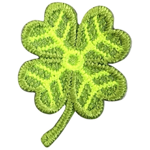 Mini Four Leaf Clover Applique Patch - Shamrock, Good Luck 1-1/8" (Iron on) - Patch Parlor