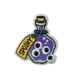 Halloween Applique Patch Set - Boo Ghost Potion Skull Candle (4-Pack, Iron on)