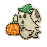 Halloween Applique Patch Set - Boo Ghost Potion Skull Candle (4-Pack, Iron on)