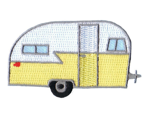 Camper RV Applique Patch - Trailer, Recreational Vehicle, Camping Badge 2.5" (Iron on) - Patch Parlor