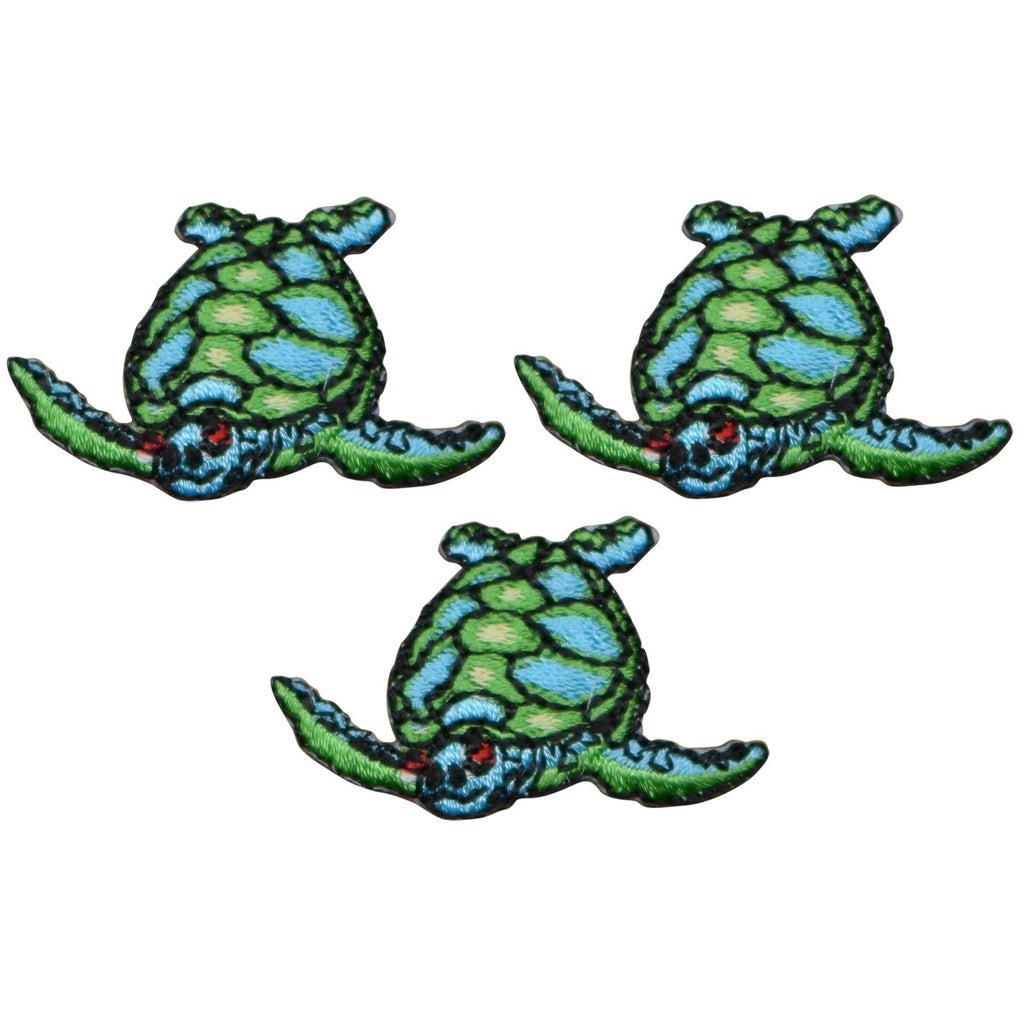 Nipitshop Patches White Blue Turtle sea Animal Fantasy Cartoon