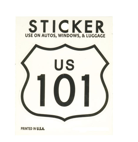 US 101 Sticker - California, Oregon, Washington, UV Protection 2-7/8" - Patch Parlor