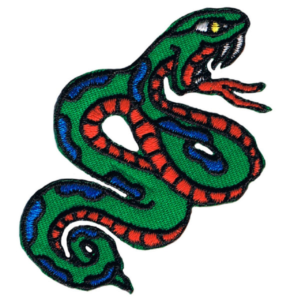 Snake Applique Patch - Carnivorous Reptile 2-7/8