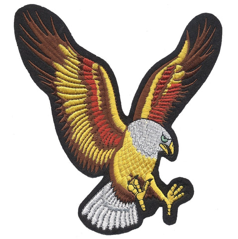 Large Eagle Applique Patch - Bird, Raptor, Animal Badge 6.75" (Iron or Sew On)