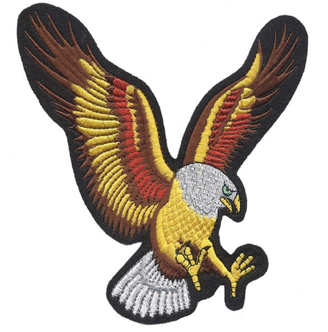 15 Inch Eagle Applique Patch -  USA Biker Clubs, Motorcycle Jacket Badge 15" (Iron on) - Patch Parlor