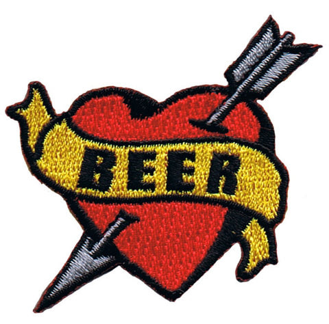 Beer Tattoo Applique Patch - Pilsner, Pale Ale, IPA, Lager, Draught, Ale 2.25" (Iron on) - Patch Parlor