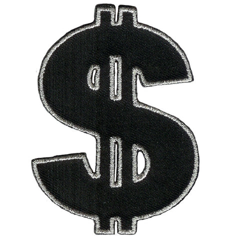 Dollar Sign Applique Patch - Money, Dollar, Cash Badge 3" (Iron on) - Patch Parlor